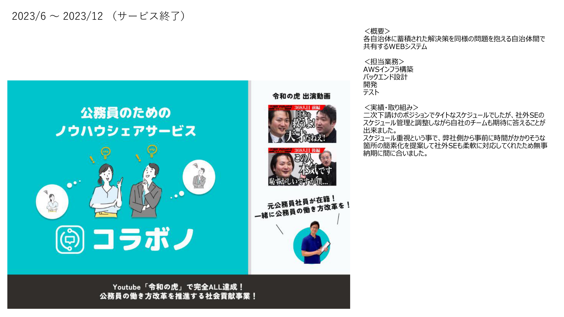 終活マッチングWEBシステム